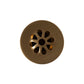 Thompson Traders antique satin gold 1.5" flower-style grid drain TDG15-ASG, view 3