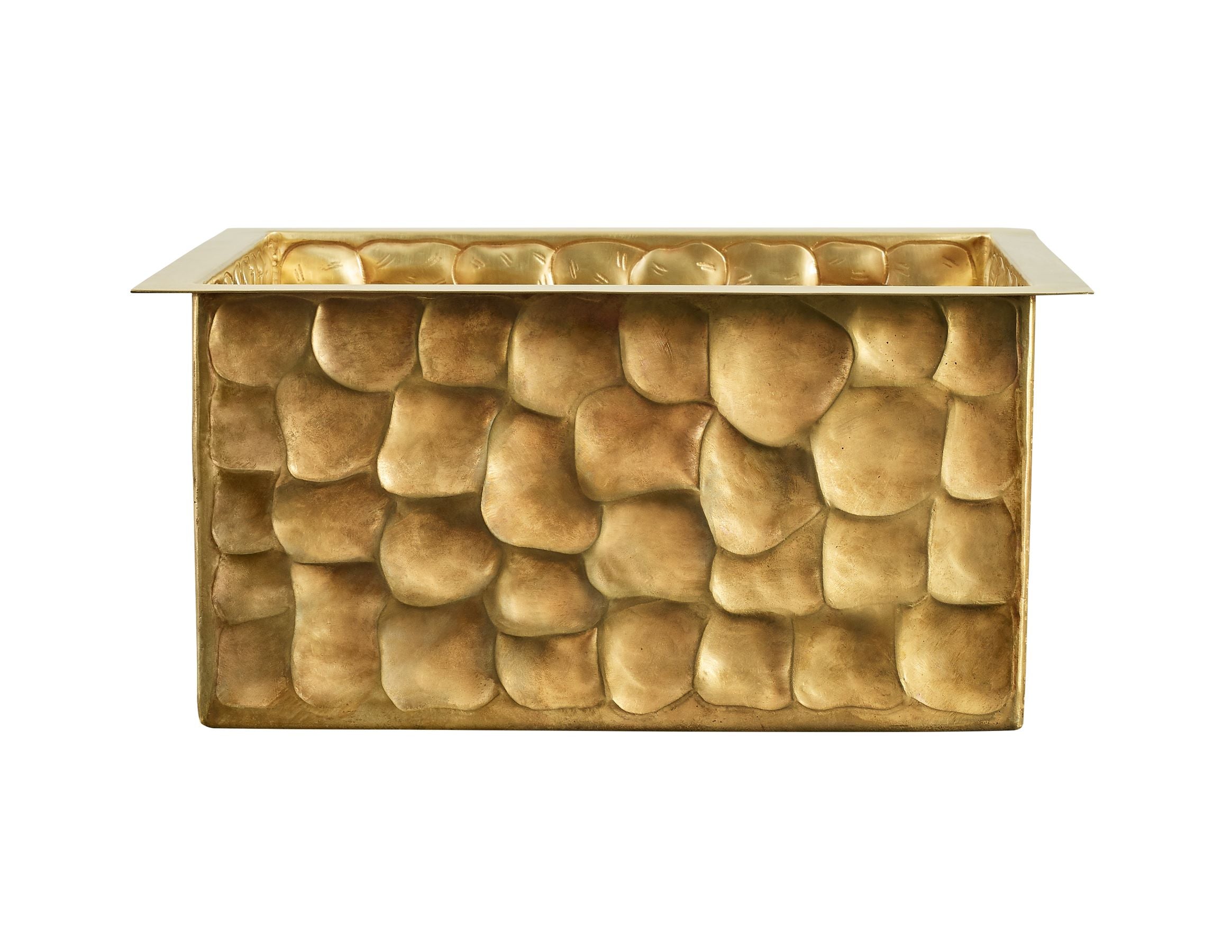 Thompson Rivera Tortuga 17" Satin Brass Turtle Texture Bar/Prep Sink - KPU-1715SB-TURTLE - view 2