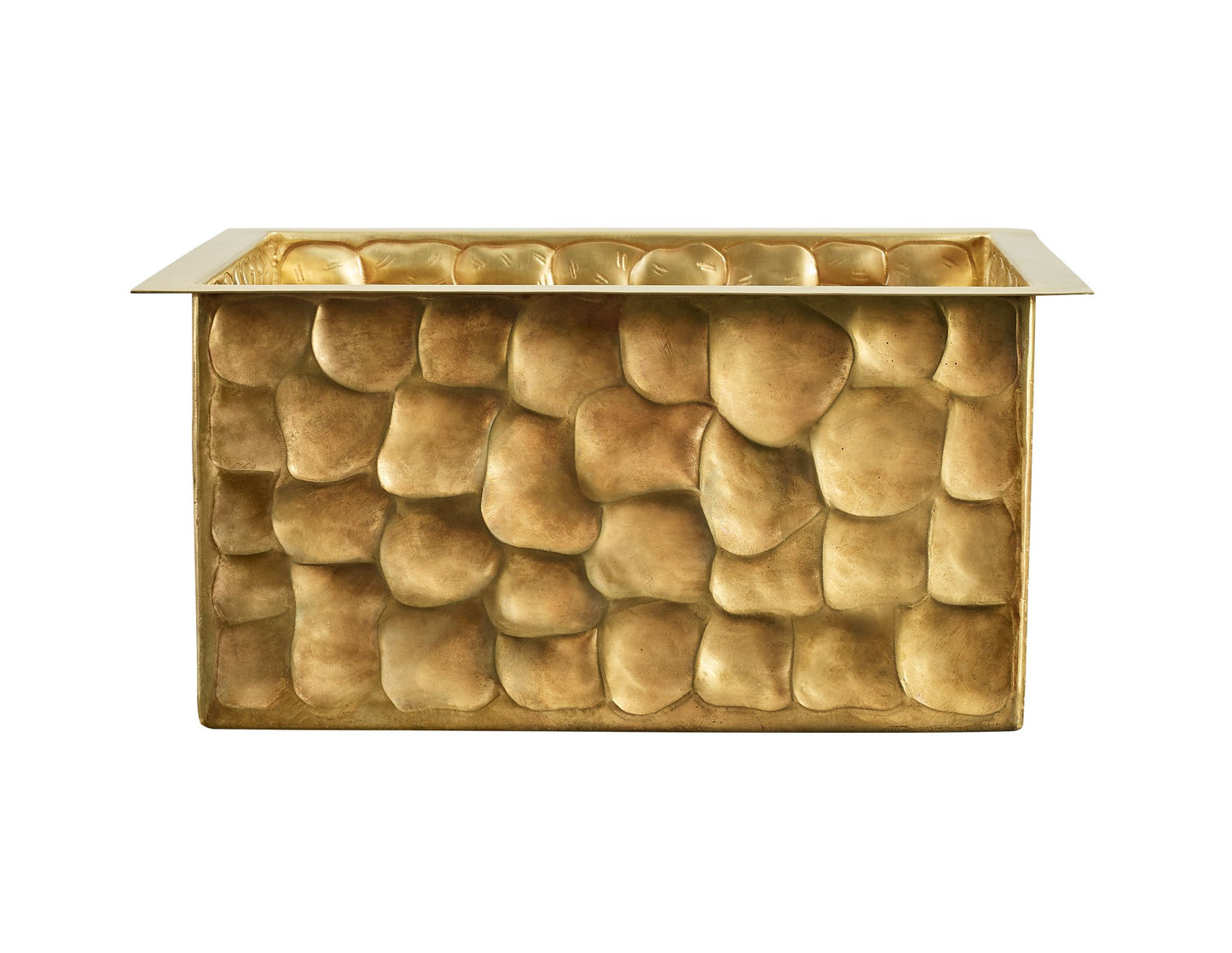 Thompson Rivera Tortuga 17" Satin Brass Turtle Texture Bar/Prep Sink - KPU-1715SB-TURTLE - view 2