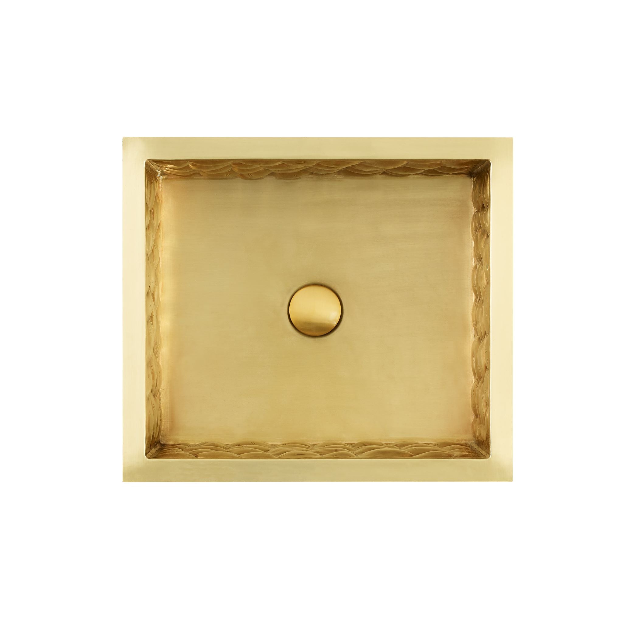 Thompson Rivera Tortuga 17" Satin Brass Turtle Texture Bar/Prep Sink - KPU-1715SB-TURTLE