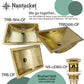 Nantucket 21" Hand Hammered Brass Rectangle Undermount Bathroom Sink with Overflow - TRB-1914-OF