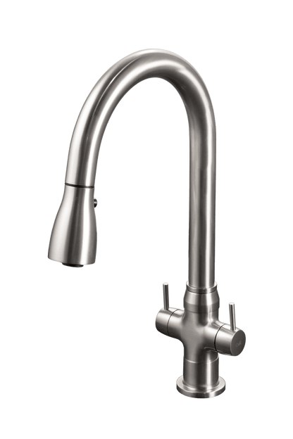 HOUZER TRINITY Dual Handle Pull Down Kitchen Faucet