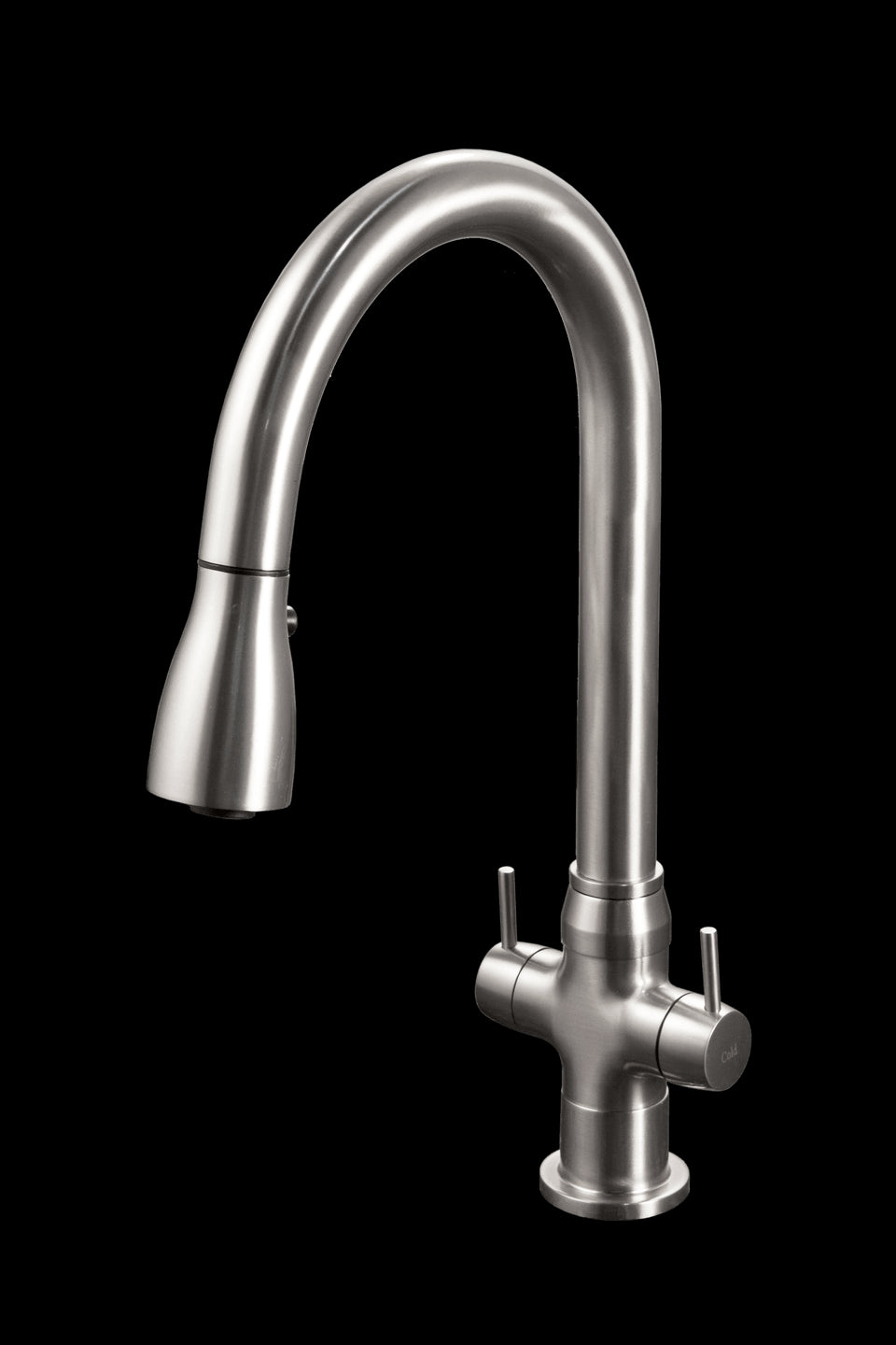 HOUZER TRINITY Dual Handle Pull Down Kitchen Faucet