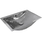 Nantucket 20.25-inch hand hammered stainless steel trough undermount bathroom sink with overflow TRS-OF