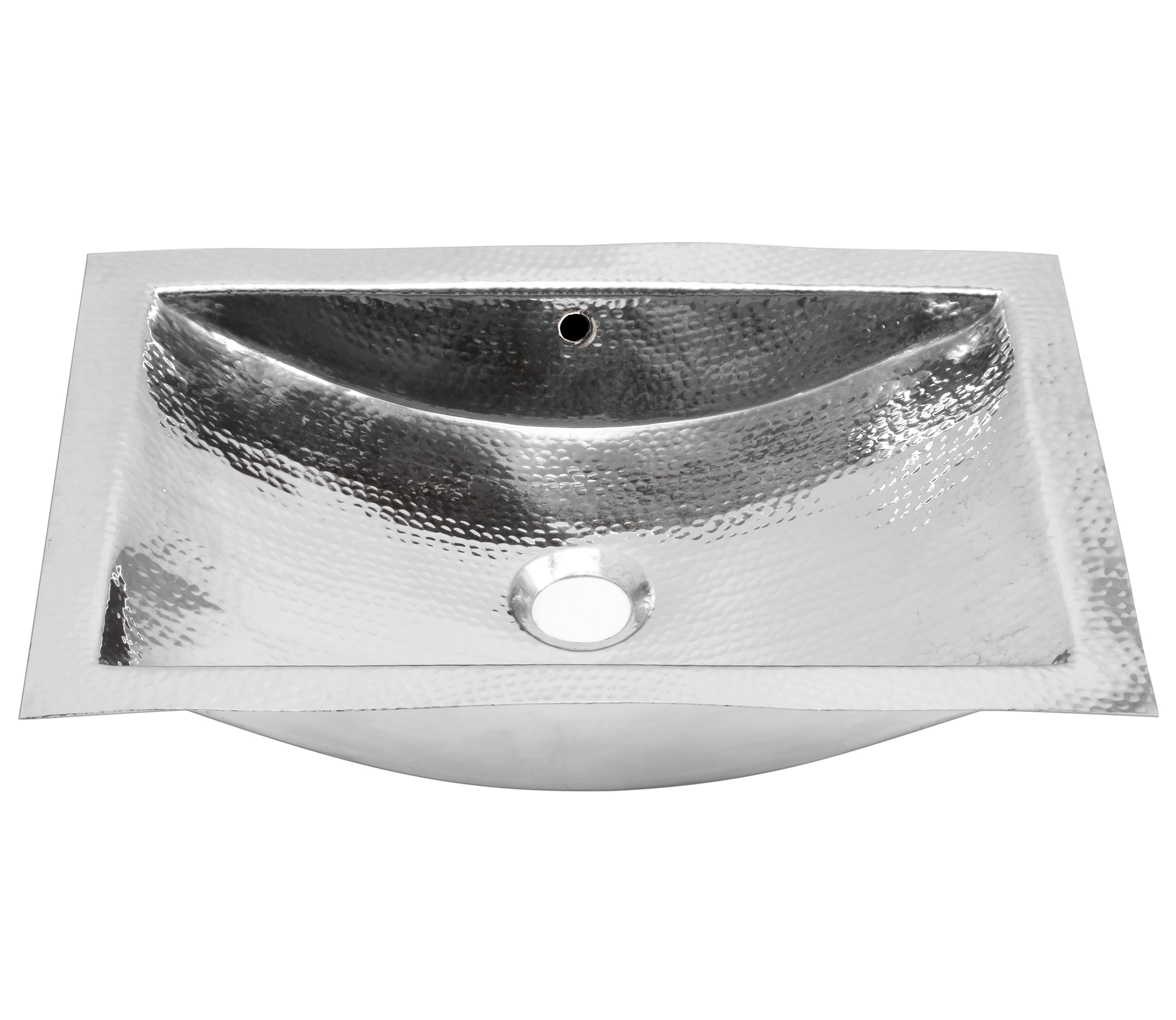 Nantucket hammered stainless trough sink with overflow TRS-OF, view 2