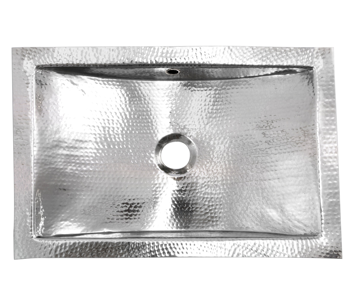 Nantucket hammered stainless trough sink with overflow TRS-OF, view 3