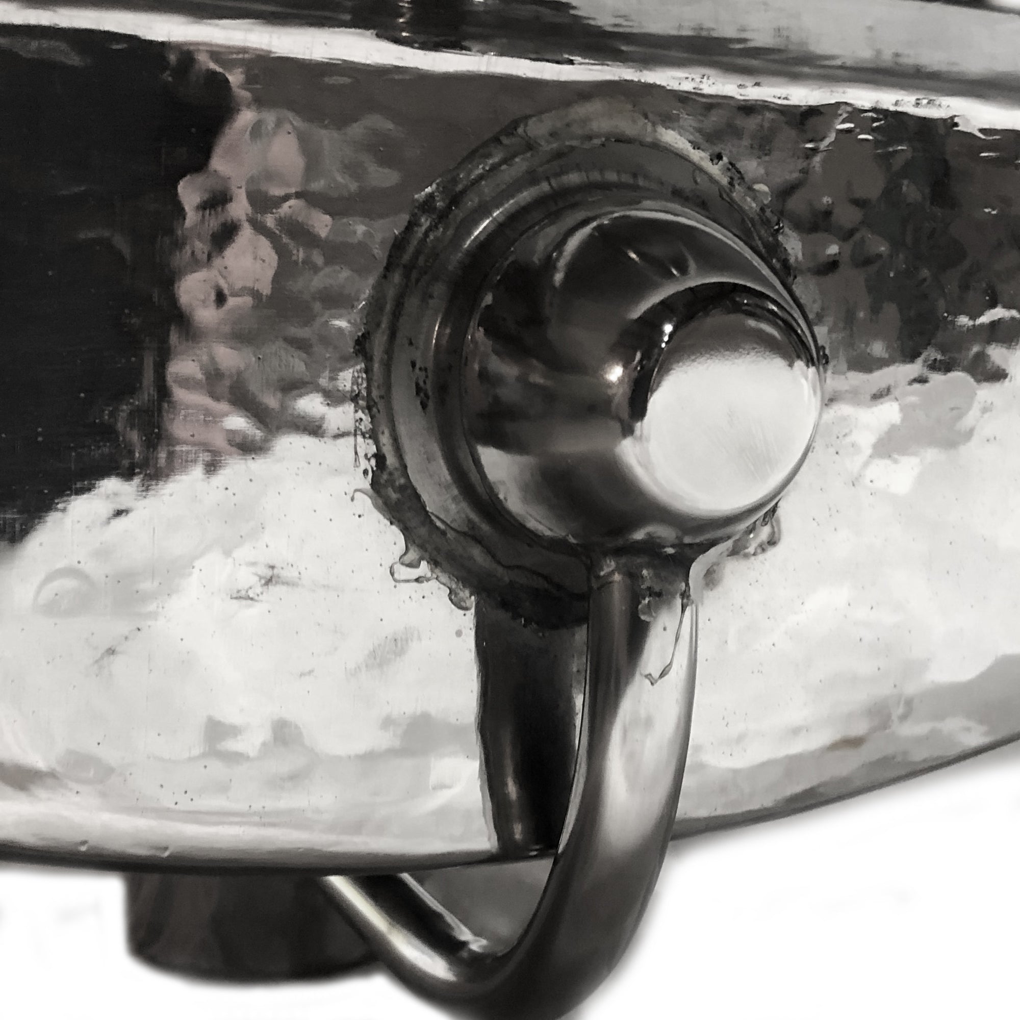 Nantucket hammered stainless trough sink with overflow TRS-OF, view 5
