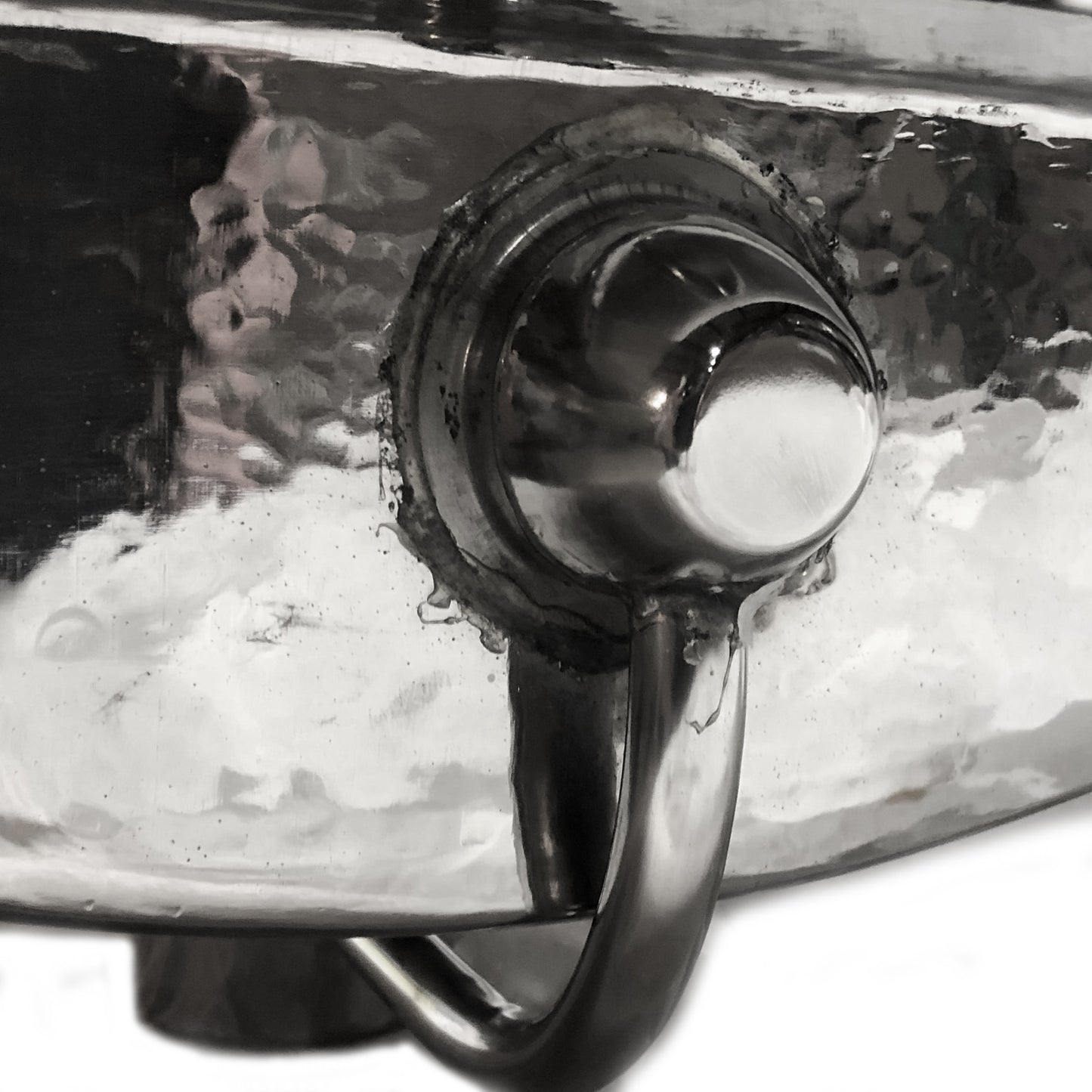 Nantucket hammered stainless trough sink with overflow TRS-OF, view 5