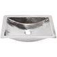 Nantucket 19.8-inch hand hammered stainless steel trough bathroom sink TRS