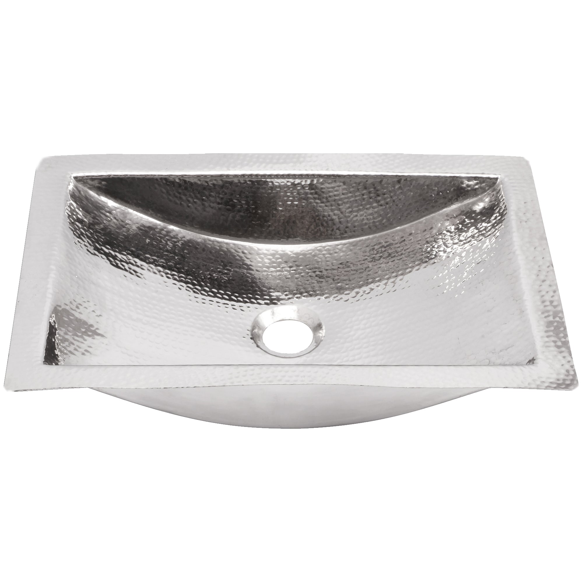 Nantucket 19.8-inch hand hammered stainless steel trough bathroom sink TRS