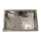 Nantucket 23.75-inch hand hammered stainless steel rectangle bathroom sink TRS2416