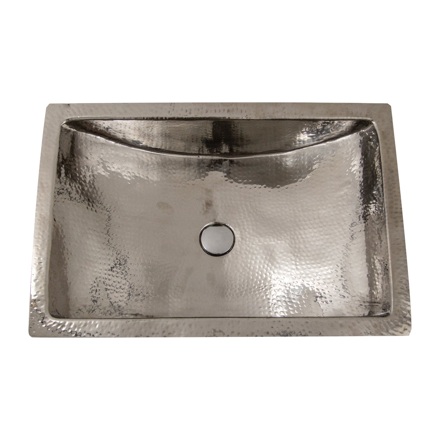 Nantucket 23.75-inch hand hammered stainless steel rectangle bathroom sink TRS2416