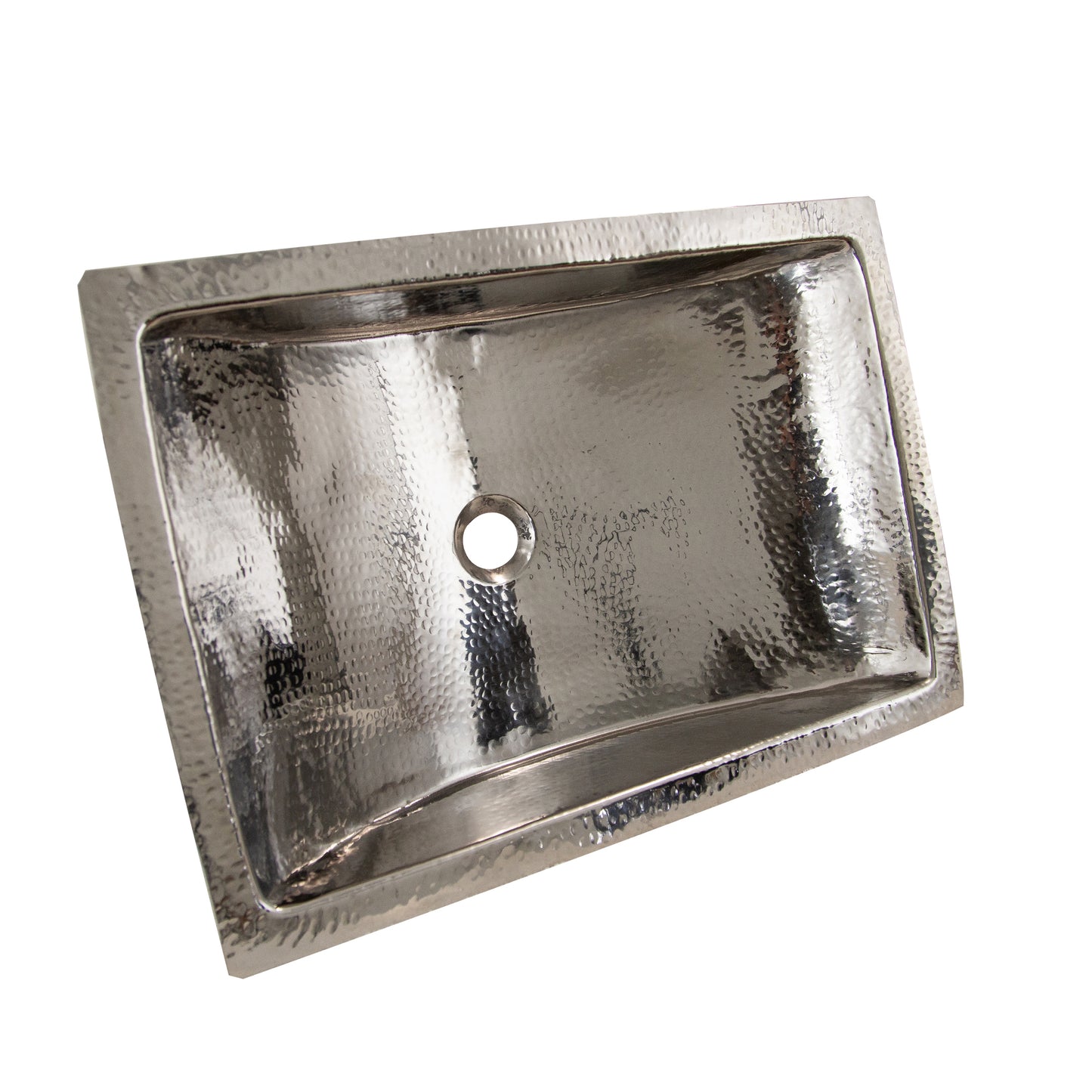 Nantucket hammered stainless steel bathroom sink TRS2416, view 2