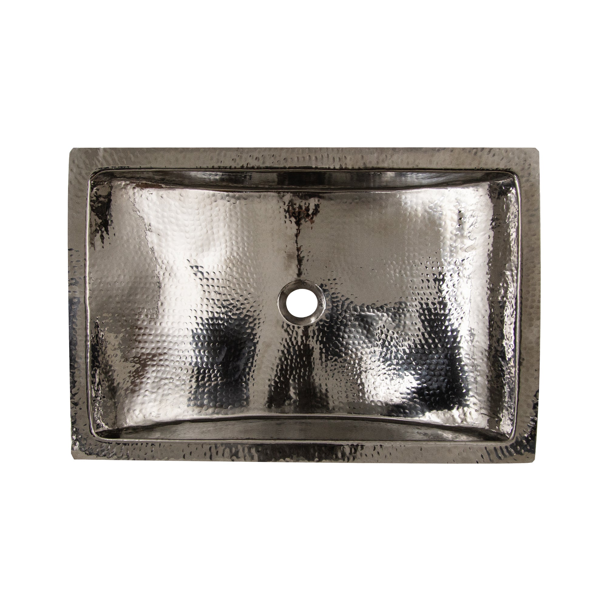 Nantucket hammered stainless steel bathroom sink TRS2416, view 3