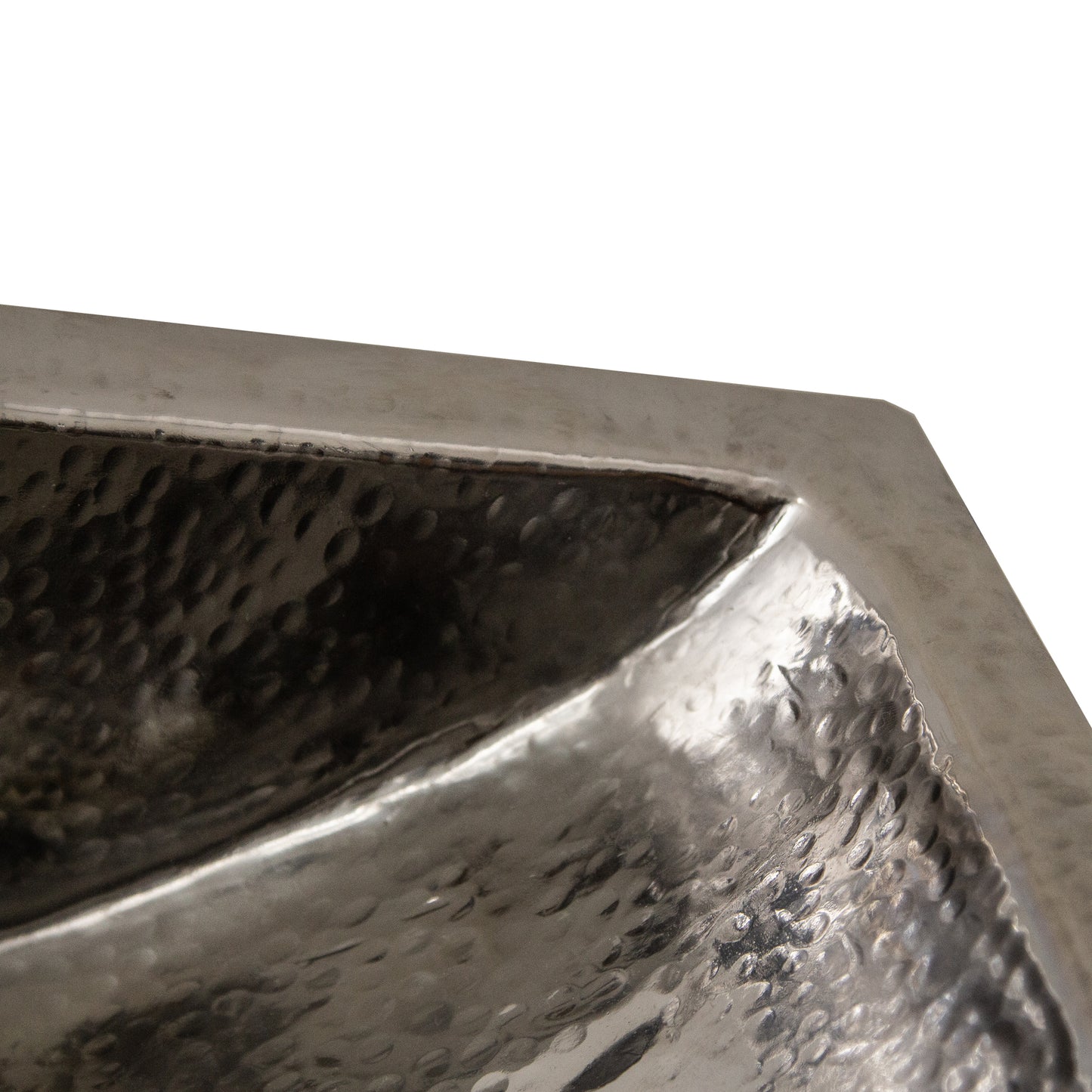 Nantucket hammered stainless steel bathroom sink TRS2416, view 4
