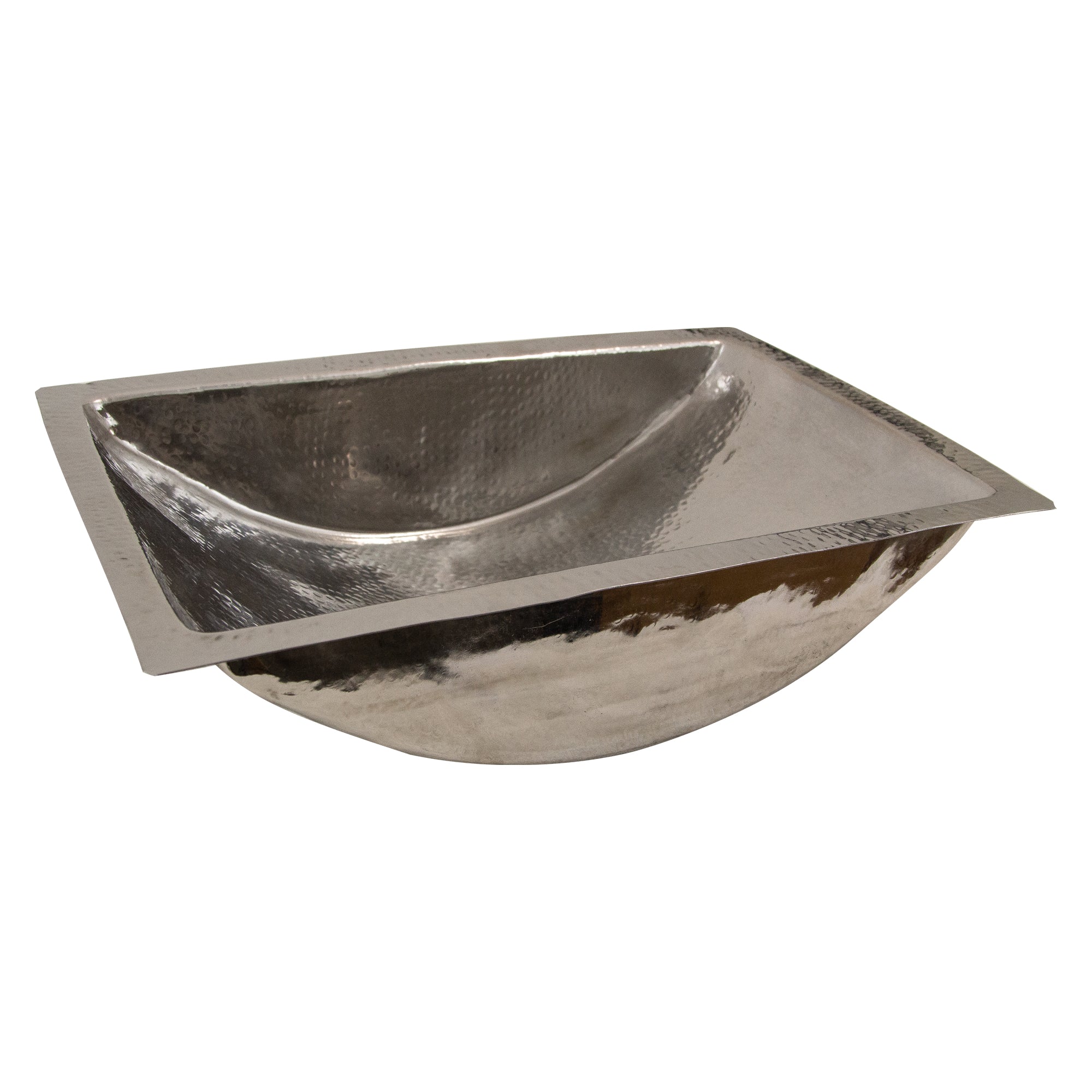 Nantucket hammered stainless steel bathroom sink TRS2416, view 5
