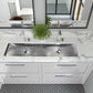 Nantucket Stainless Steel Double Trough Undermount Bathroom Sink with Overflow - TRS48-OF