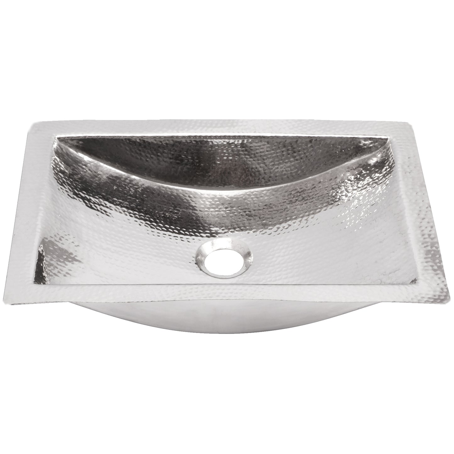 Nantucket 19.8-inch hand hammered stainless steel trough bathroom sink TRS