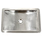 Nantucket hammered stainless steel trough bathroom sink TRS, view 2
