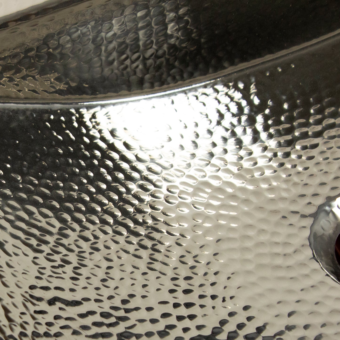 Nantucket hammered stainless steel trough bathroom sink TRS, view 5