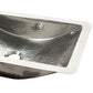Nantucket hammered stainless steel trough bathroom sink TRS, view 7