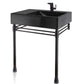 Thompson Escondido vanity PV-3420MB, matte black copper basin with brass legs