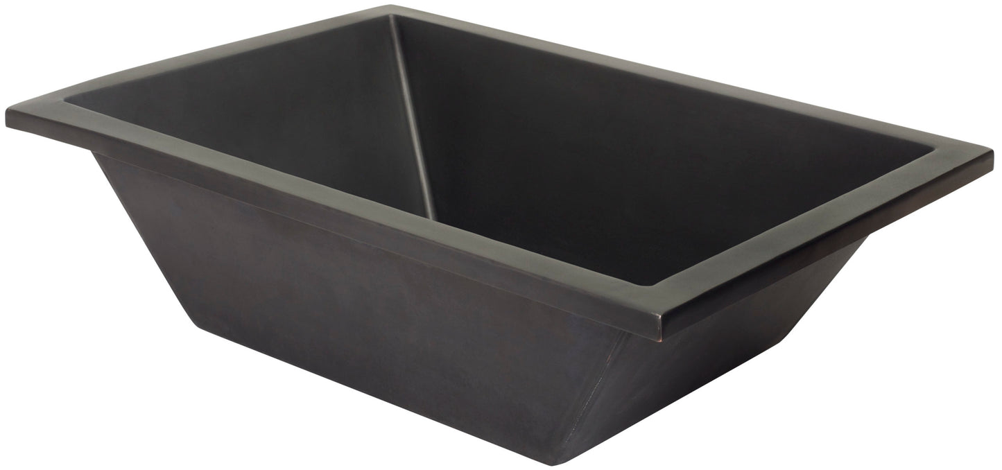 Thompson Tonala 19" Matte Black Rectangular Bathroom Sink - BPU-1914MB - view 2