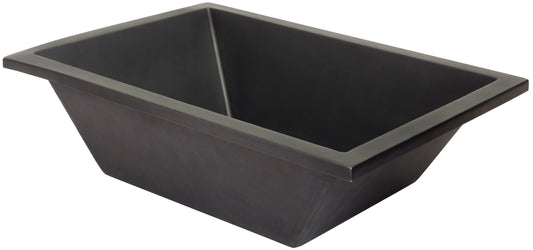 Thompson Tonala 19" Matte Black Rectangular Bathroom Sink - BPU-1914MB - view 2
