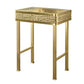 Thompson Tortuga satin brass vanity PV-3420SB-TURTLE, three-quarter front view