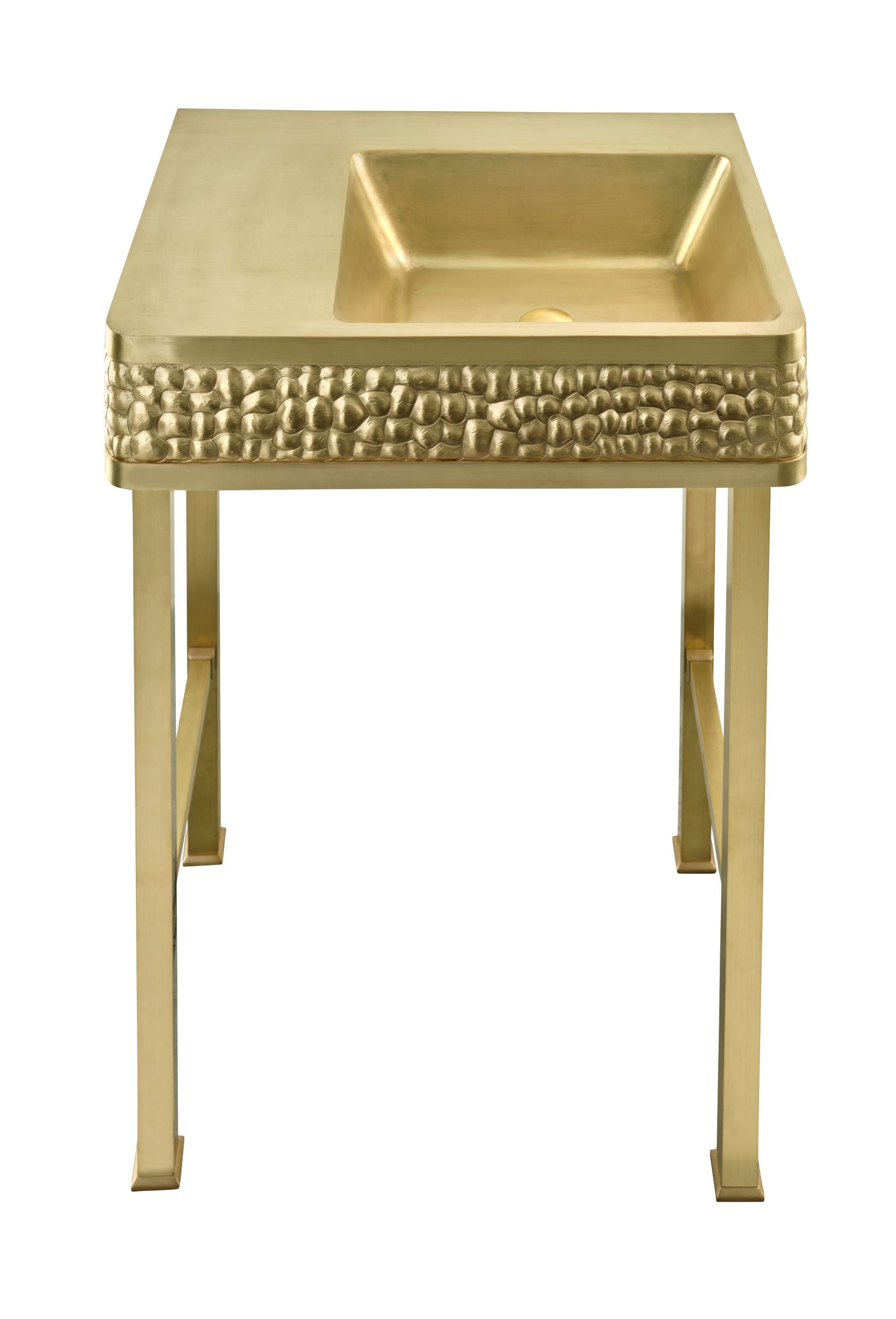 Top of the Thompson Tortuga satin brass vanity PV-3420SB-TURTLE