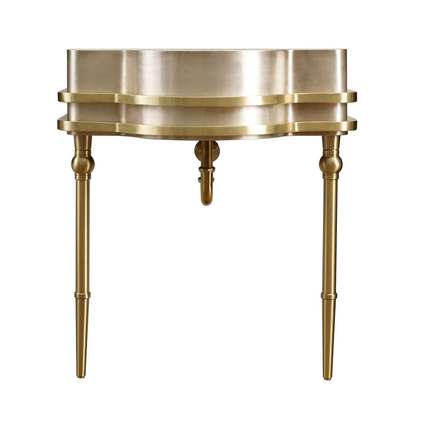 Thompson Traders Quintana Vanity - KCV32 elegant bathroom console with refined metals and stylish curves.