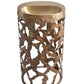 Thompson Cenote pedestal vanity 3622 in Antique Satin Gold, front view