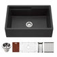 HOUZER QUARTZTONE 30" Cloud Apron Front Granite Composite Workstation Kitchen Sink with Accessories