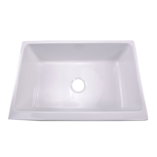 Nantucket WH3018FCL 30-inch reversible fireclay farmhouse sink, view 2