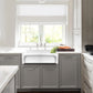 Nantucket WH3018FCL 30-inch reversible fireclay farmhouse sink, installed