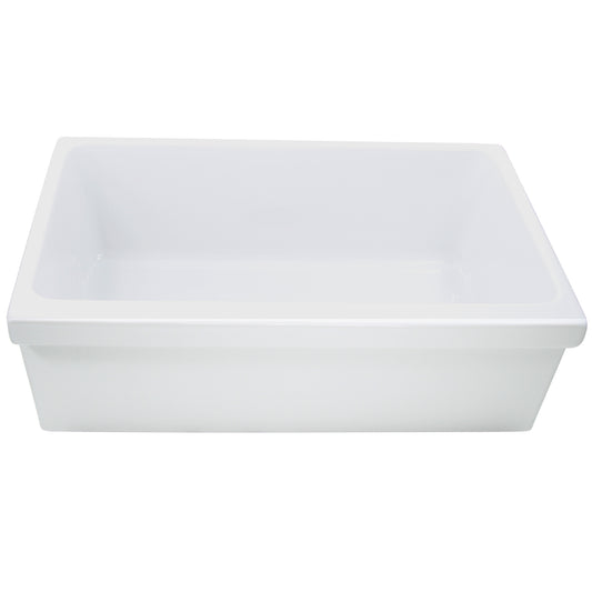 Nantucket WHFCDL30 30-inch reversible fireclay farmhouse sink, view 2