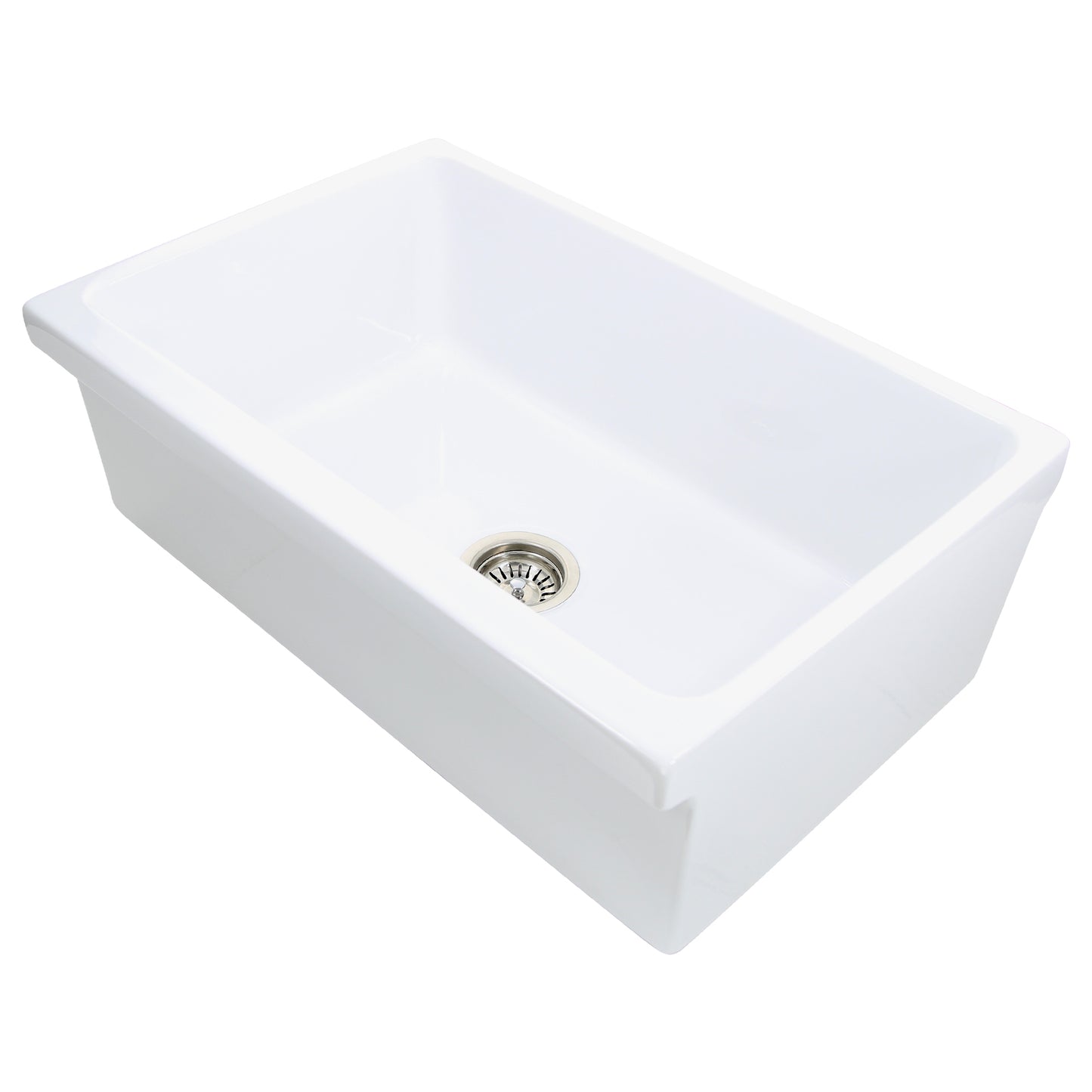 Nantucket WHFCDL30 30-inch reversible fireclay farmhouse sink, view 3