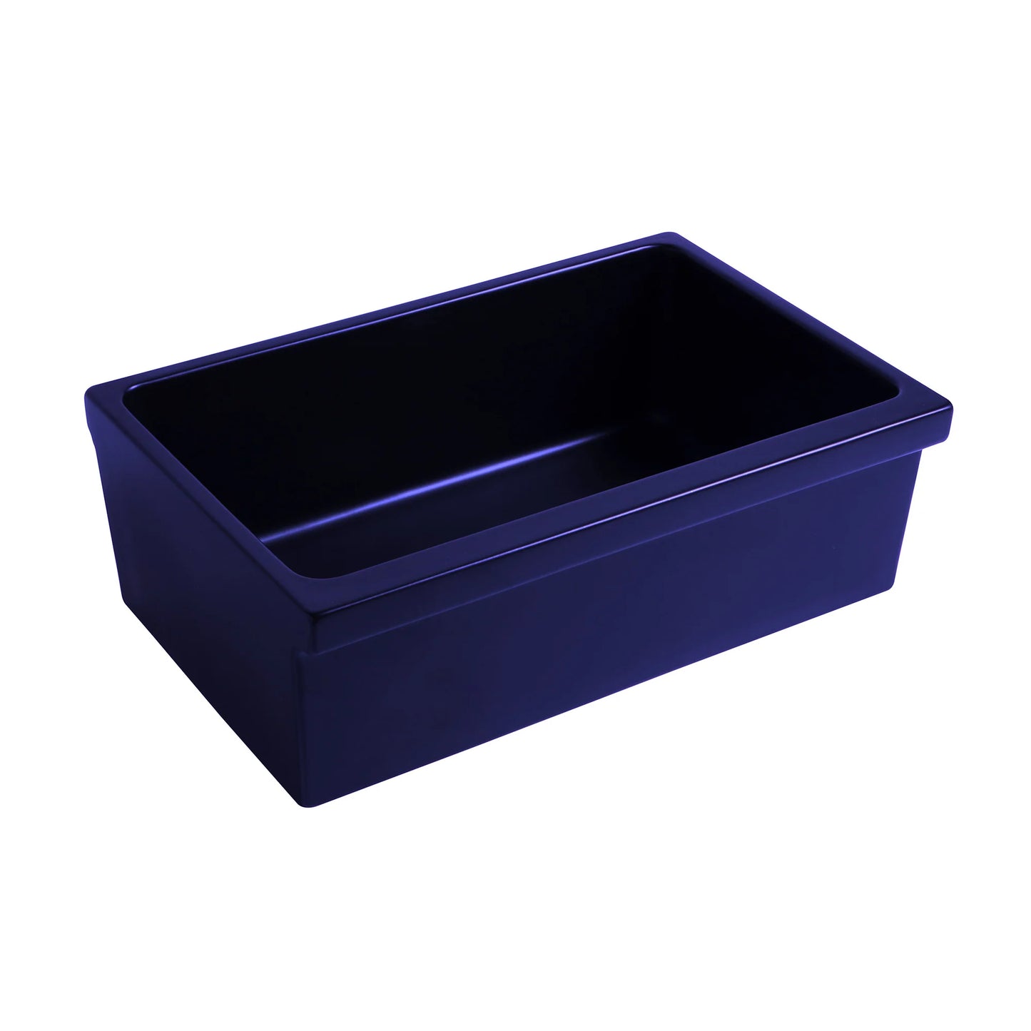 WHITEHAUS 30" Farmhaus Fireclay Quatro Alcove Reversible Sink WHQ330 in a stylish black finish.