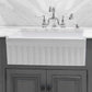 WHITEHAUS 30" Farmhaus Fireclay Quatro Alcove Reversible Sink WHQ330-WHITE