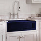 WHITEHAUS 33" Shakerhaus Reversible Kitchen Fireclay Sink WHQ5550-WHITE
