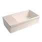 WHITEHAUS 36" Farmhaus Quatro Alcove Large Reversible Matte Fireclay Kitchen Sink WHQD540-M-WHITE