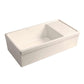 WHITEHAUS 36" Farmhaus Quatro Alcove Large Reversible Matte Fireclay Kitchen Sink WHQD540-M-WHITE
