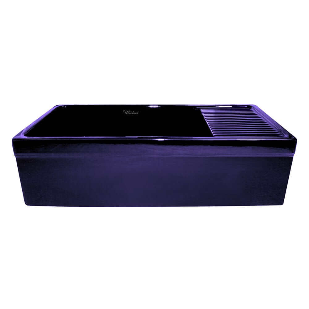 WHITEHAUS 36" Farmhaus Quatro Alcove Large Reversible Matte Fireclay Kitchen Sink WHQD540-M-WHITE