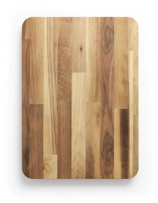 Latoscana Walnut Cutting Board for 36" Farmhouse Sink with Accessory Ledge - LCB1813N top view showing natural wood design.