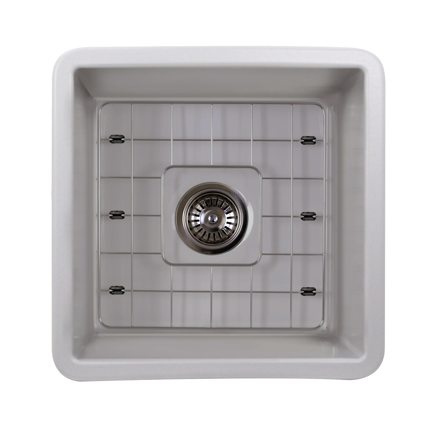 Nantucket Wellfleet-1818GR 18-inch matte grey fireclay sink, view 2