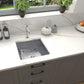 Nantucket Wellfleet-1818GR 18-inch matte grey fireclay sink, installed