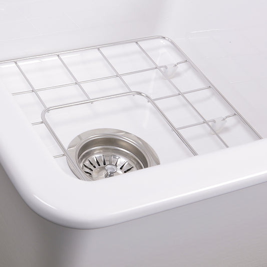 Nantucket Wellfleet-1818W 18-inch white fireclay kitchen sink, view 2