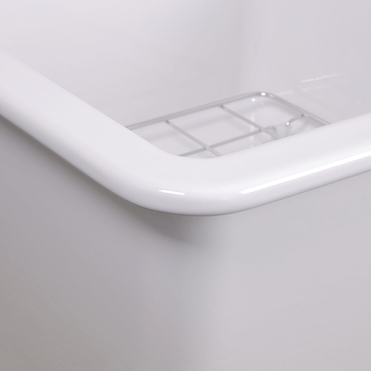 Nantucket Wellfleet-1818W 18-inch white fireclay kitchen sink, view 3