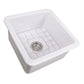 Nantucket Wellfleet-1818W 18-inch white fireclay kitchen sink, view 4