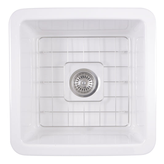 Nantucket Wellfleet-1818W 18-inch white fireclay kitchen sink